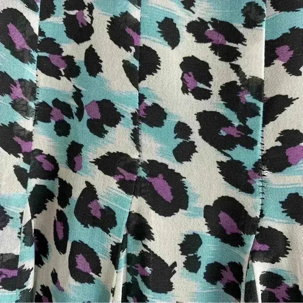 Nicole by Nicole Miller Leopard Print Y2K Low Rise Skirt 4 - Picture 4 of 5